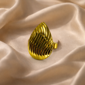 Studio-style image showcasing Ghatit ring against a neutral, elegant backdrop