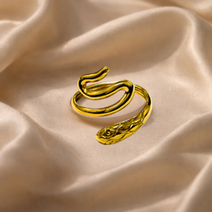 Studio-style image showcasing Rukh ring against a neutral, elegant backdrop
